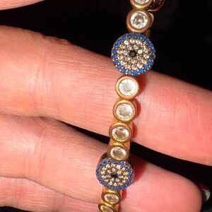 Lisa Gozlan Elegant Gold and Blue Women's Bracelet